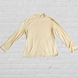 Grateful Days Long sleeve Scalloped EdgeTurtleneck